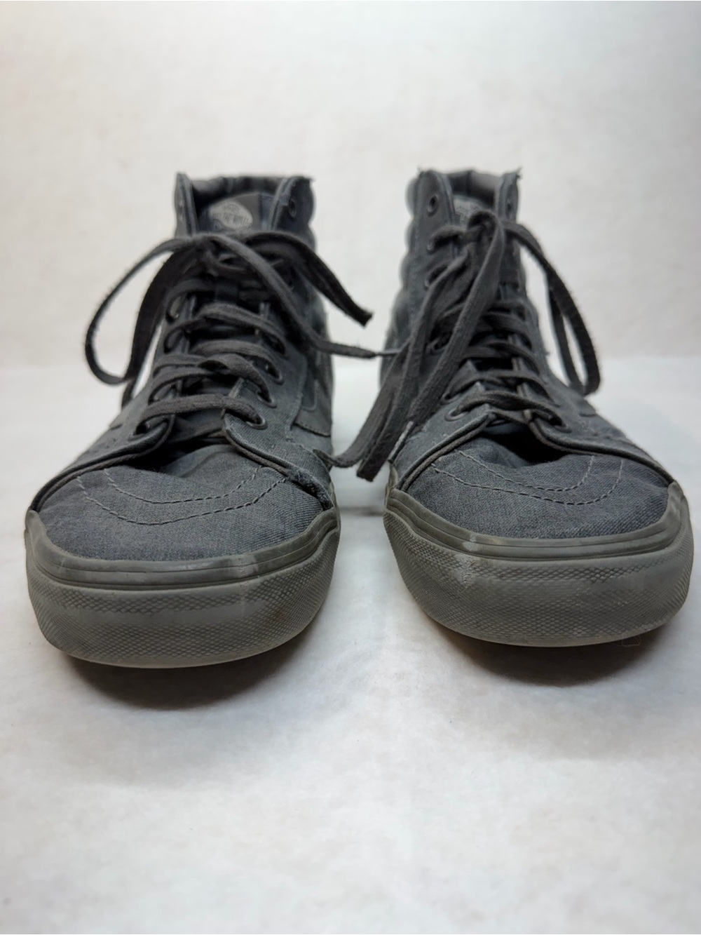 Vans Men's High-Top Canvas Sneakers in Charcoal Black